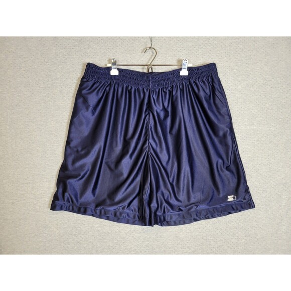 Starter Shorts Mens 3XL Dazzle Shiny Drawstring Navy Blue Gym Basketball Retro - Picture 1 of 13